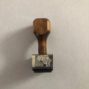 Angola African Country stamp with wooden handle Crafts Office Ink Collectible